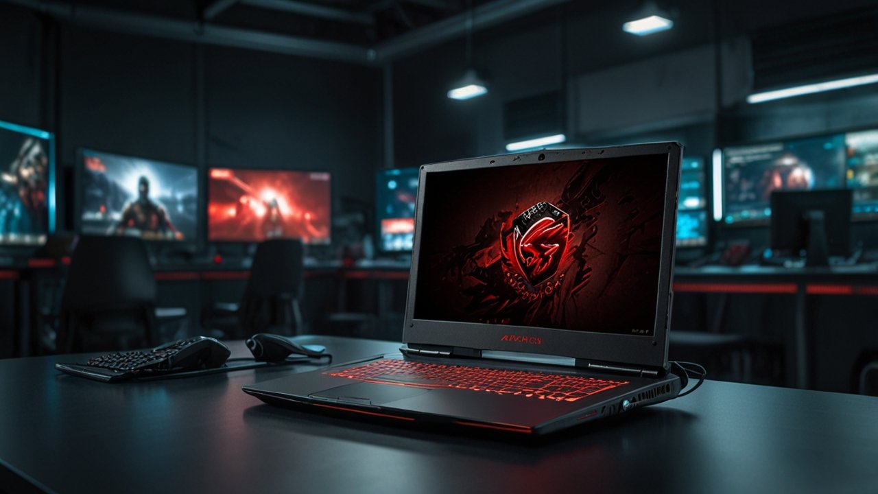 Laptop for gaming interface showing gaming laptop and high-performance computing capabilities