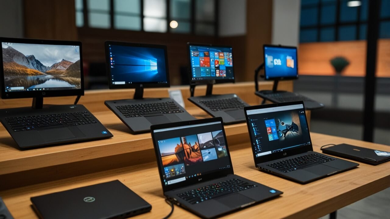 Laptops collection with various portable computing options and different categories
