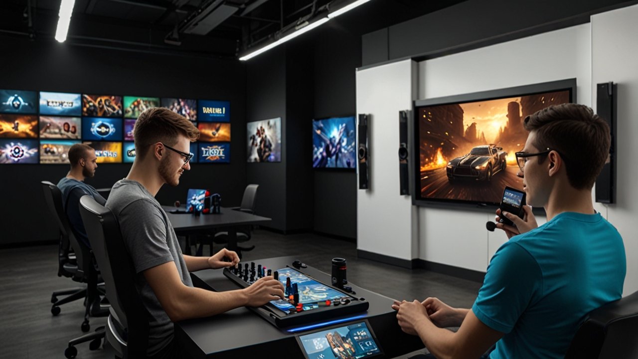 Mobile game interface showing gaming app and smartphone gaming capabilities