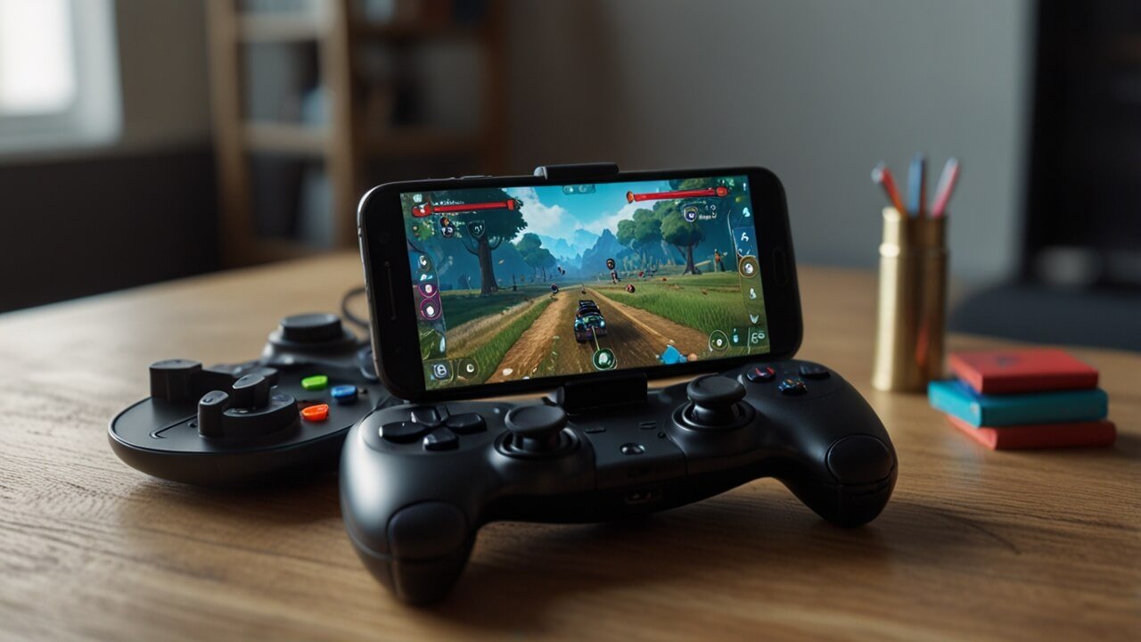 Mobile gaming interface showing advanced gameplay