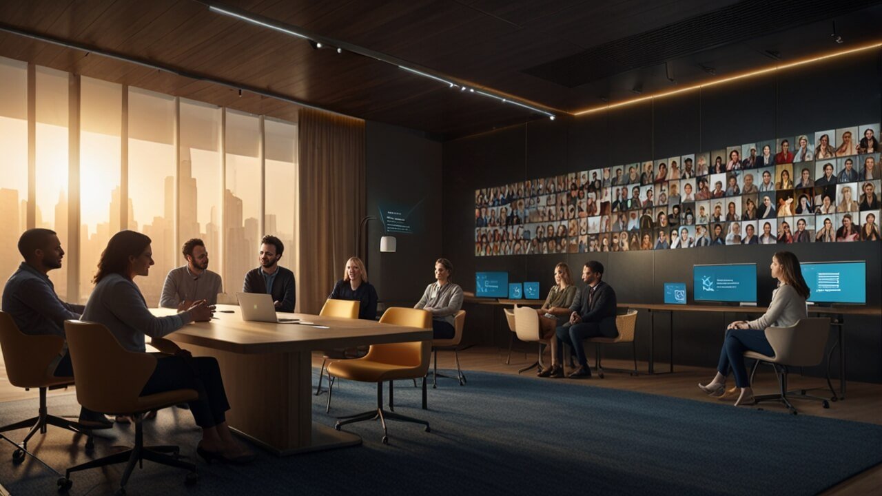 Online discussions platform with digital conversations and community engagement visualization