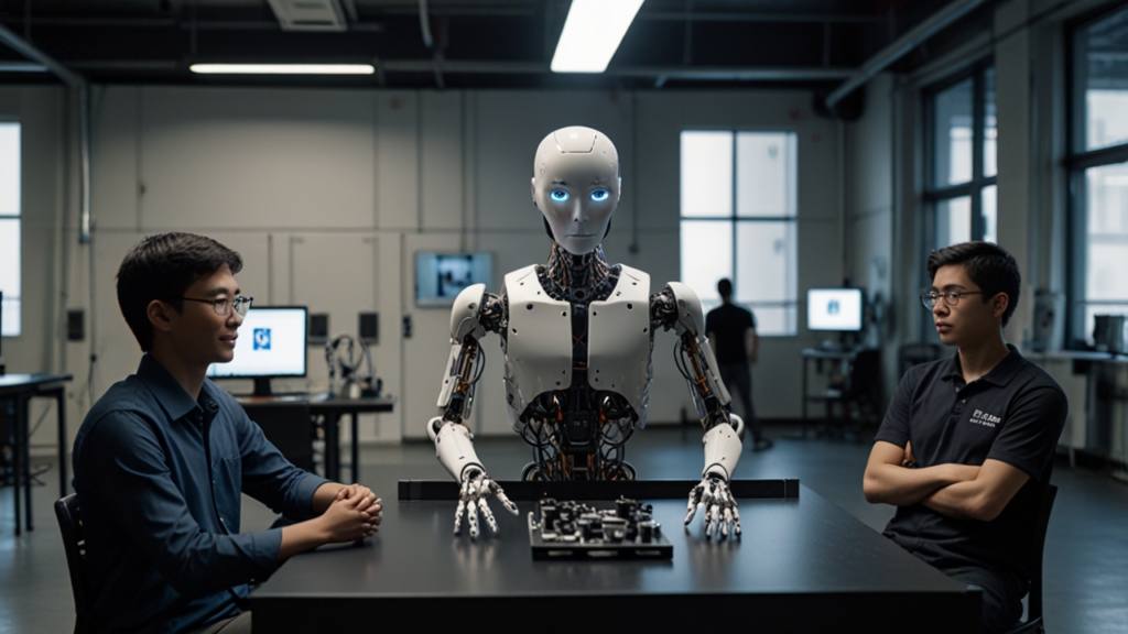 OpenAI humanoid robot interface showing robotic AI and artificial intelligence capabilities