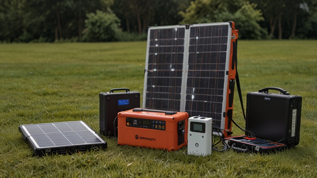 Portable power station with multiple charging ports and solar panel compatibility