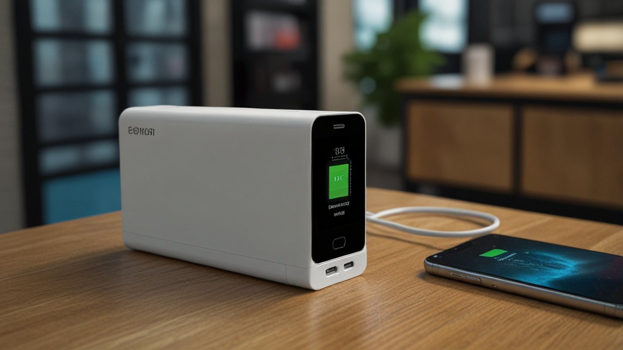 Power portable charger with high-capacity battery and multiple device charging capabilities
