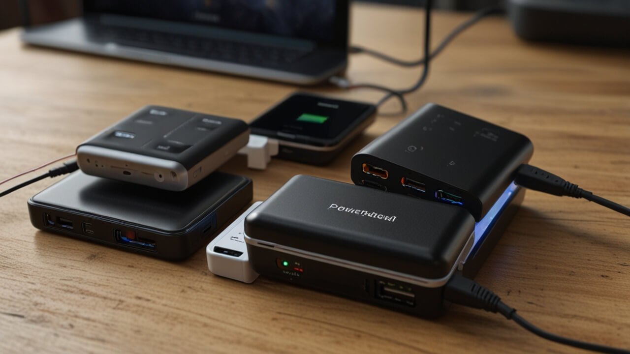 Powerbank with portable charging capabilities and high-capacity battery storage