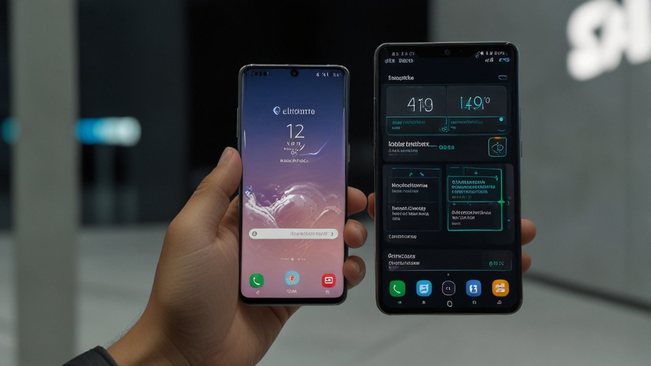 Samsung S25 smartphone with next-generation features and AI capabilities display