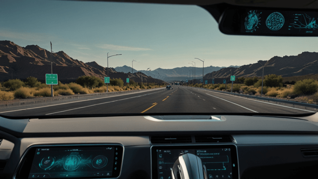 Self-driving cars with autonomous navigation systems and sensor technology demonstration