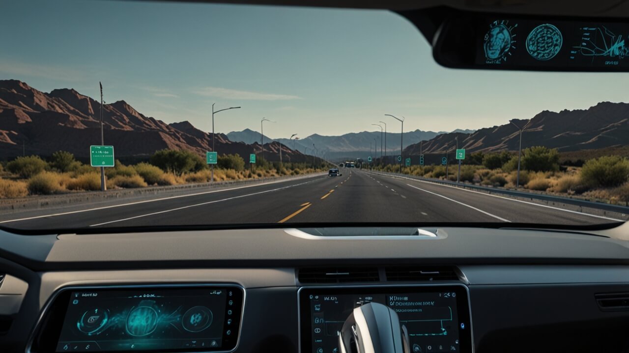 Self-driving cars with autonomous navigation systems and sensor technology demonstration