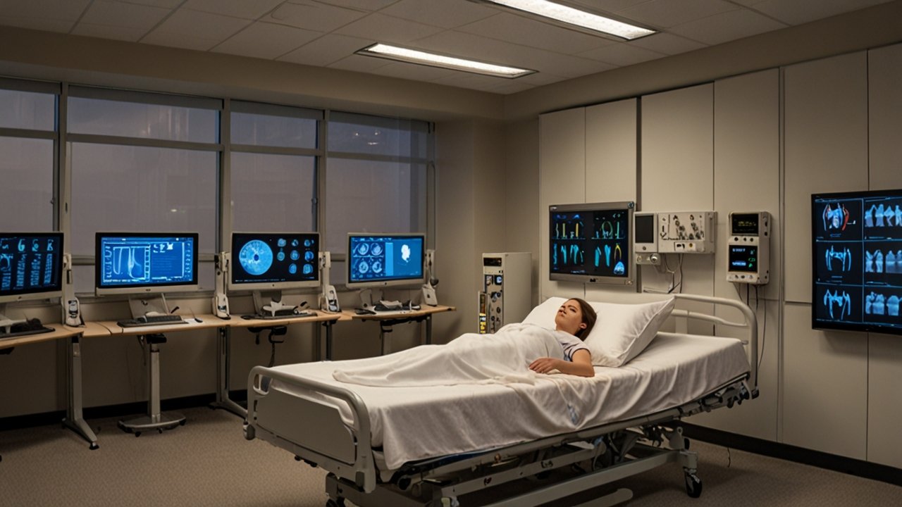 Sleep tracking interface showing sleep monitoring and rest analysis capabilities