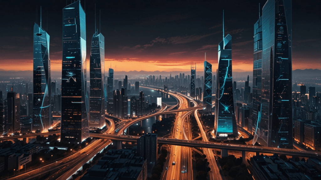 Smart cities infrastructure with connected urban systems and intelligent city management