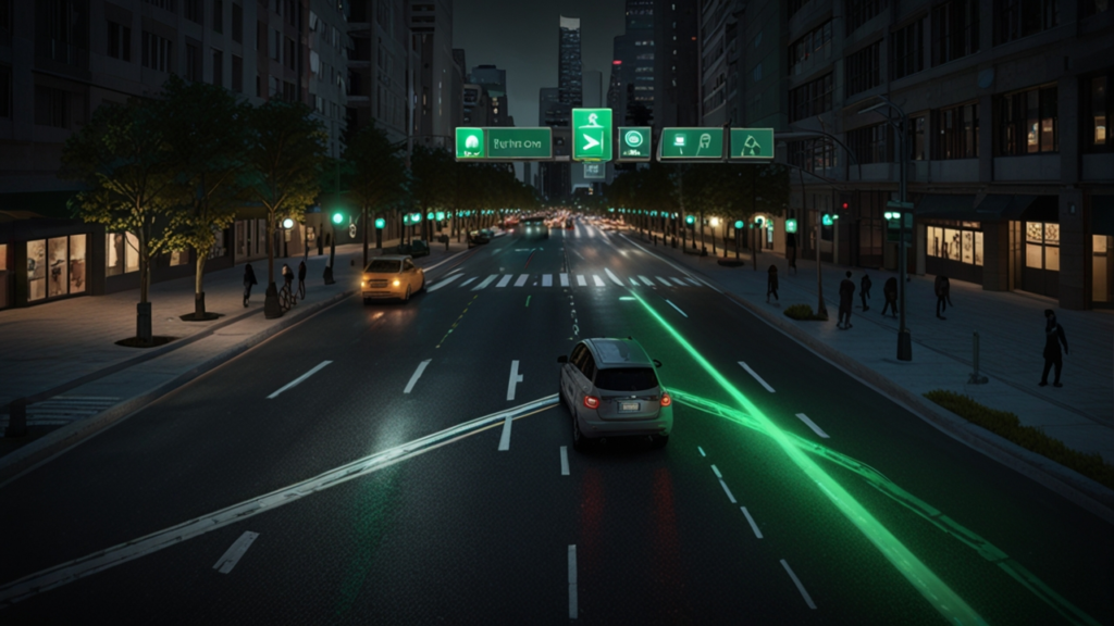 Smart transportation network with connected vehicles and intelligent traffic management systems