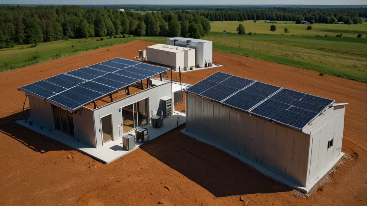 Solar energy system with photovoltaic panels and renewable electricity generation
