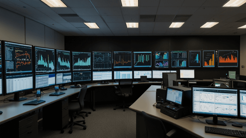 Statistics dashboard with quantitative analysis and data modeling visualization
