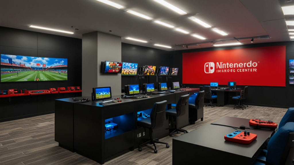 Switch interface showing gaming console and Nintendo system capabilities