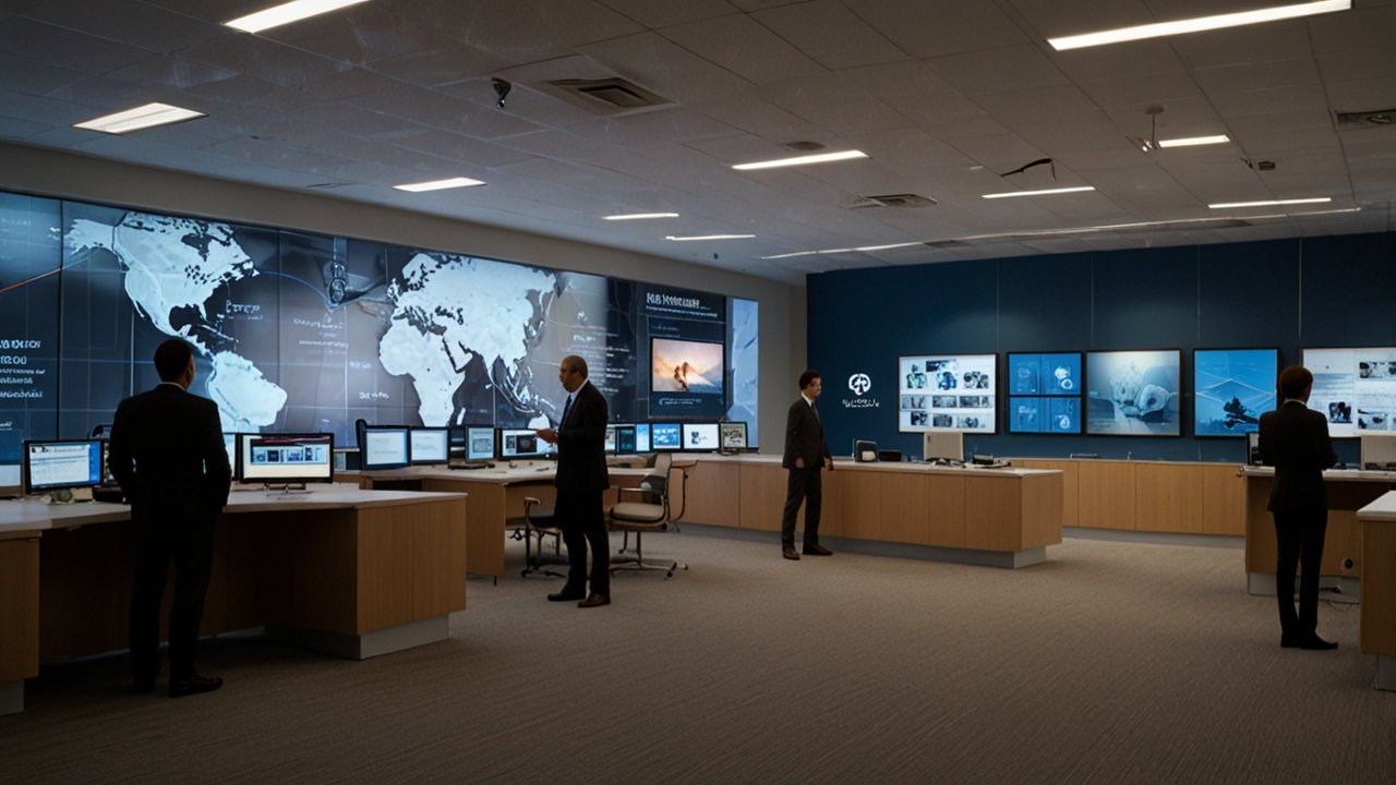 Technology and interface showing innovation integration and digital convergence capabilities