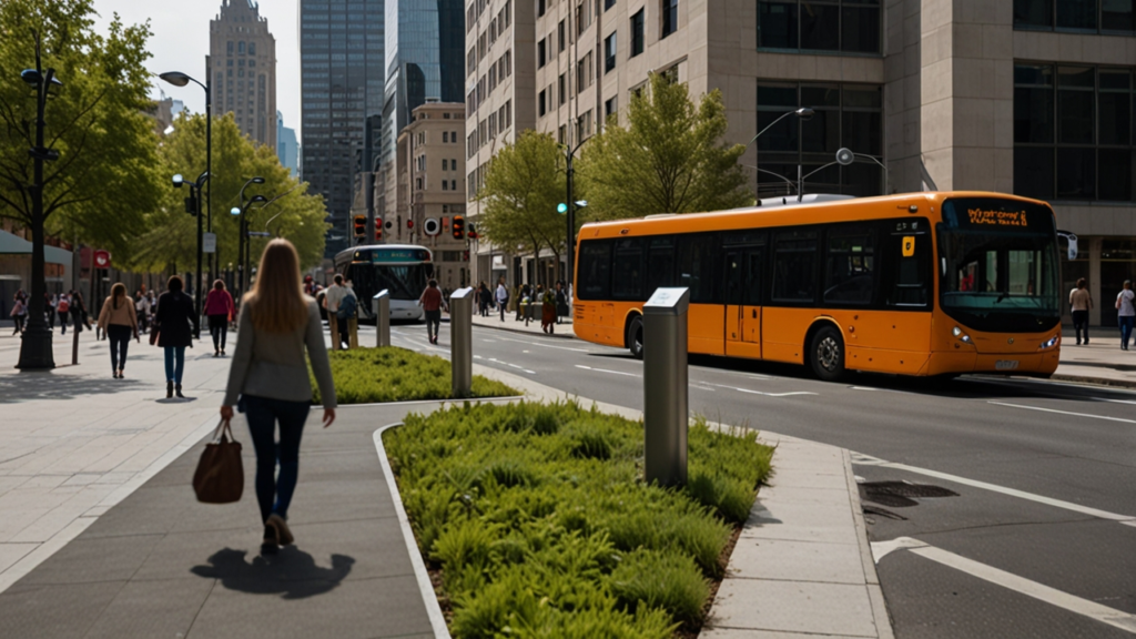 Urban mobility network with integrated public transport and smart city infrastructure