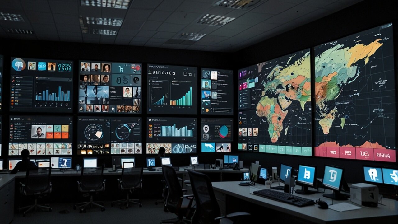 Viral content analytics dashboard showing trending posts and engagement metrics