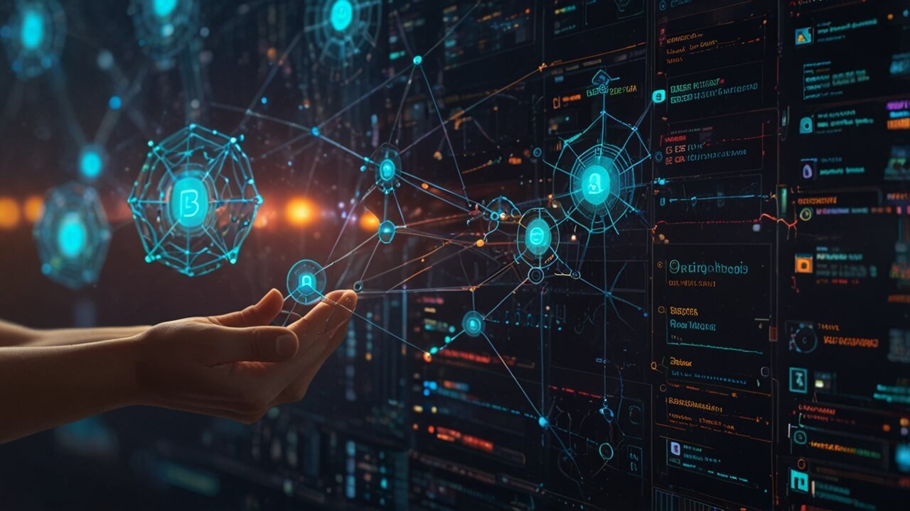 Web3 ecosystem with decentralized applications and blockchain-based internet infrastructure