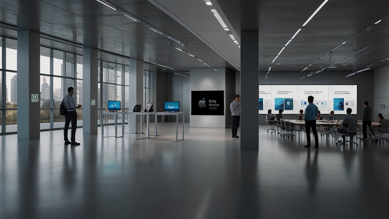 iOS interface showing Apple operating system and iPhone software capabilities