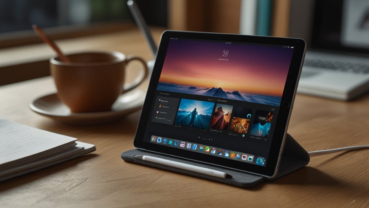 iPad with Apple Pencil and productivity applications display