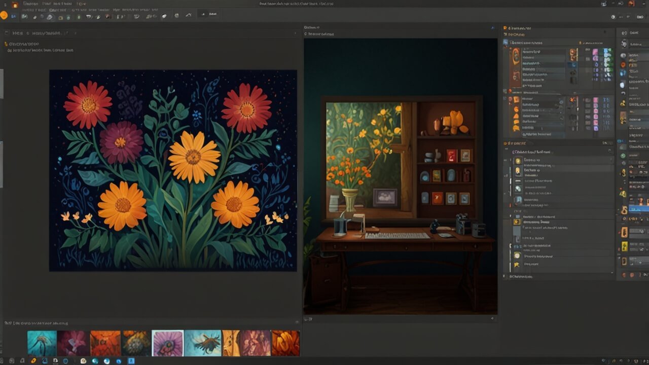 Adobe Firefly interface with AI image generation and creative automation tools