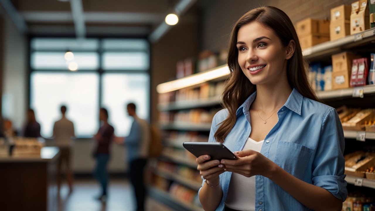 Modern market research facility with consumer behavior analytics, purchase pattern displays, and psychological research data visualization across multiple screens