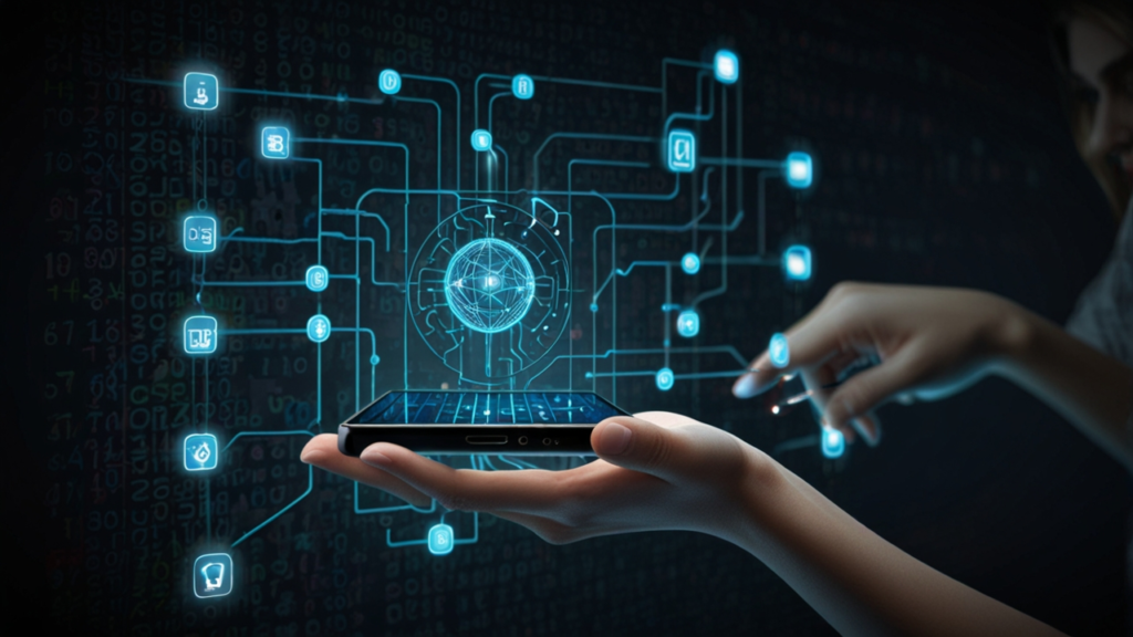 Secure IoT network operations center with cybersecurity monitoring displays, threat detection systems, and device protection dashboards
