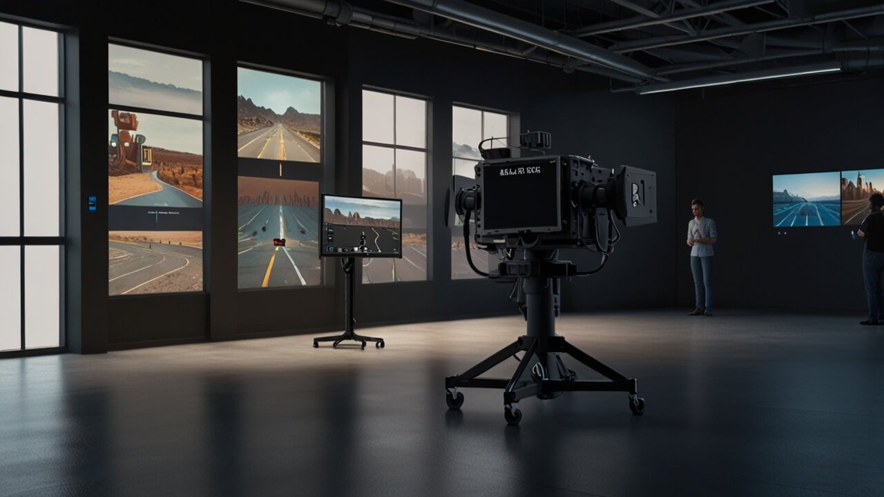 Runway AI interface with video creation and artificial creativity tools