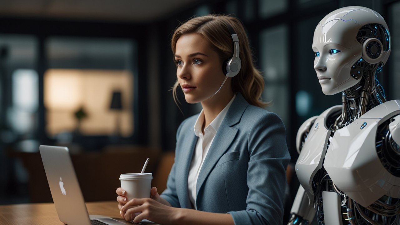 Modern smart home setup with voice assistant devices integrated throughout living spaces, displaying voice interaction waves and smart device connections