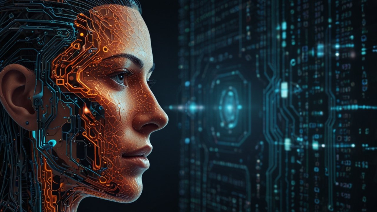 Advanced cybersecurity operations center with AI threat detection, automated defense systems, and intelligent security analytics displays