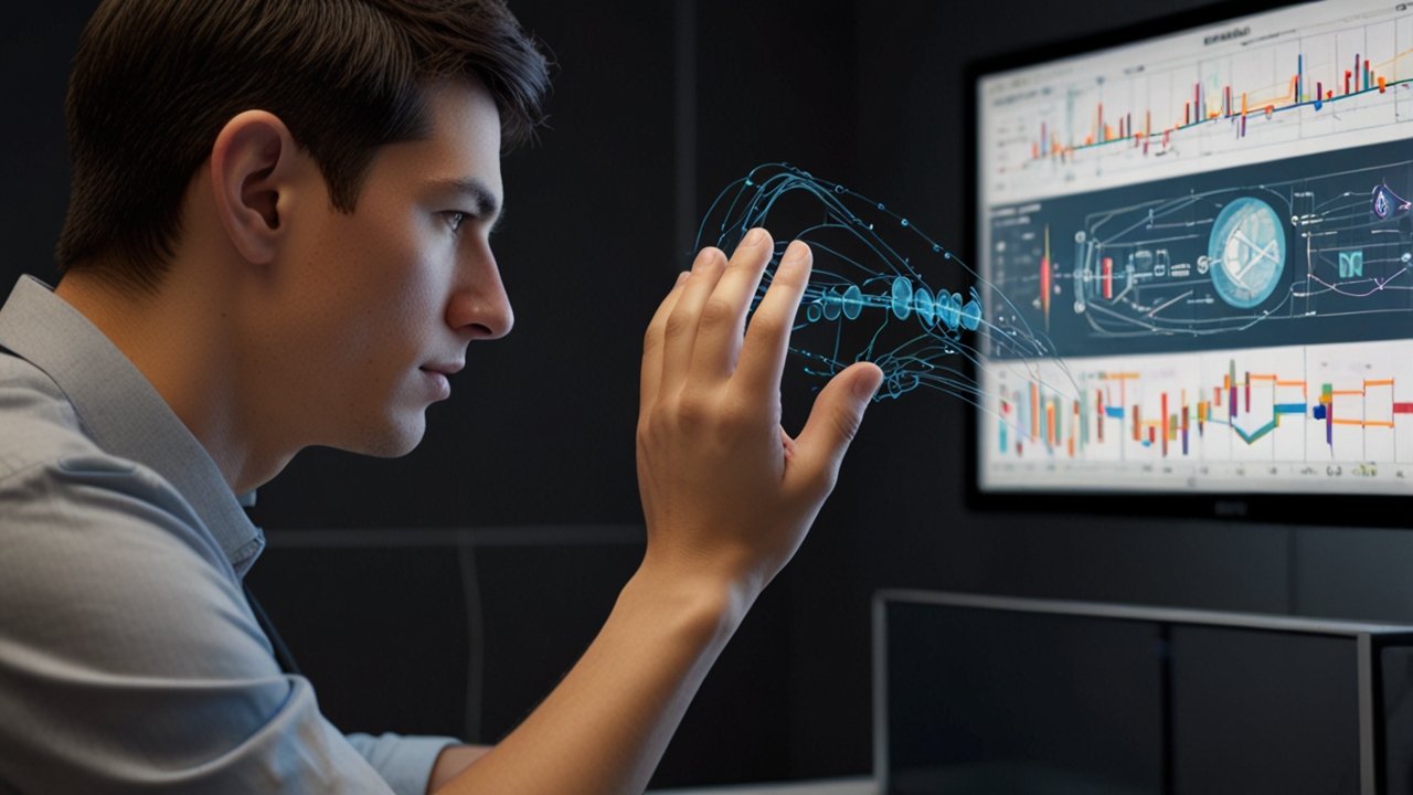 Advanced haptic technology laboratory with tactile interface testing, force feedback systems, and touch sensation development equipment